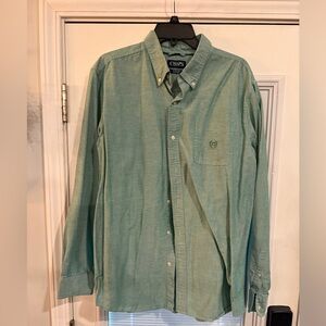 Chaps Men's Button-Down Shirt in Seafoam